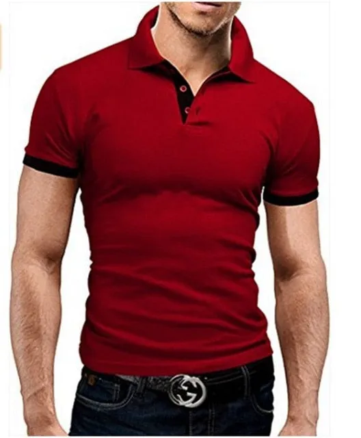 2019 Fashion Polo Shirt Men Casual Turn Down Collar Short Sleeve Men Shirt Slim Fit Mens Summer Tops Polo Homme Plus Size 5xl