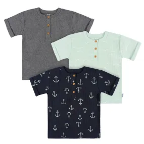 3-Pack Infant and Toddler Boys Anchor Henley T-Shirts