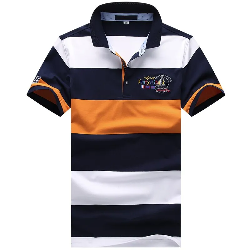 Ashore Shop Polo Shirt Men Long Sleeve High Quality Striped Pullovers Men 3D Embroidery Polo Shirts Tops