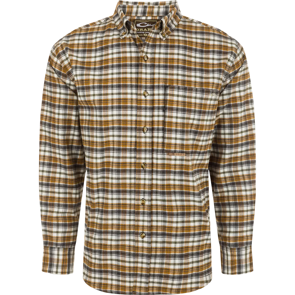 Autumn Brushed Twill Plaid Button-Down Long Sleeve Shirt