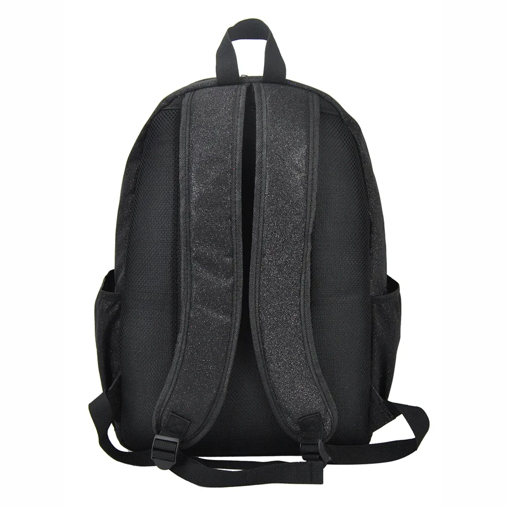 Black NGIL Premium Large Glitter Canvas Backpack