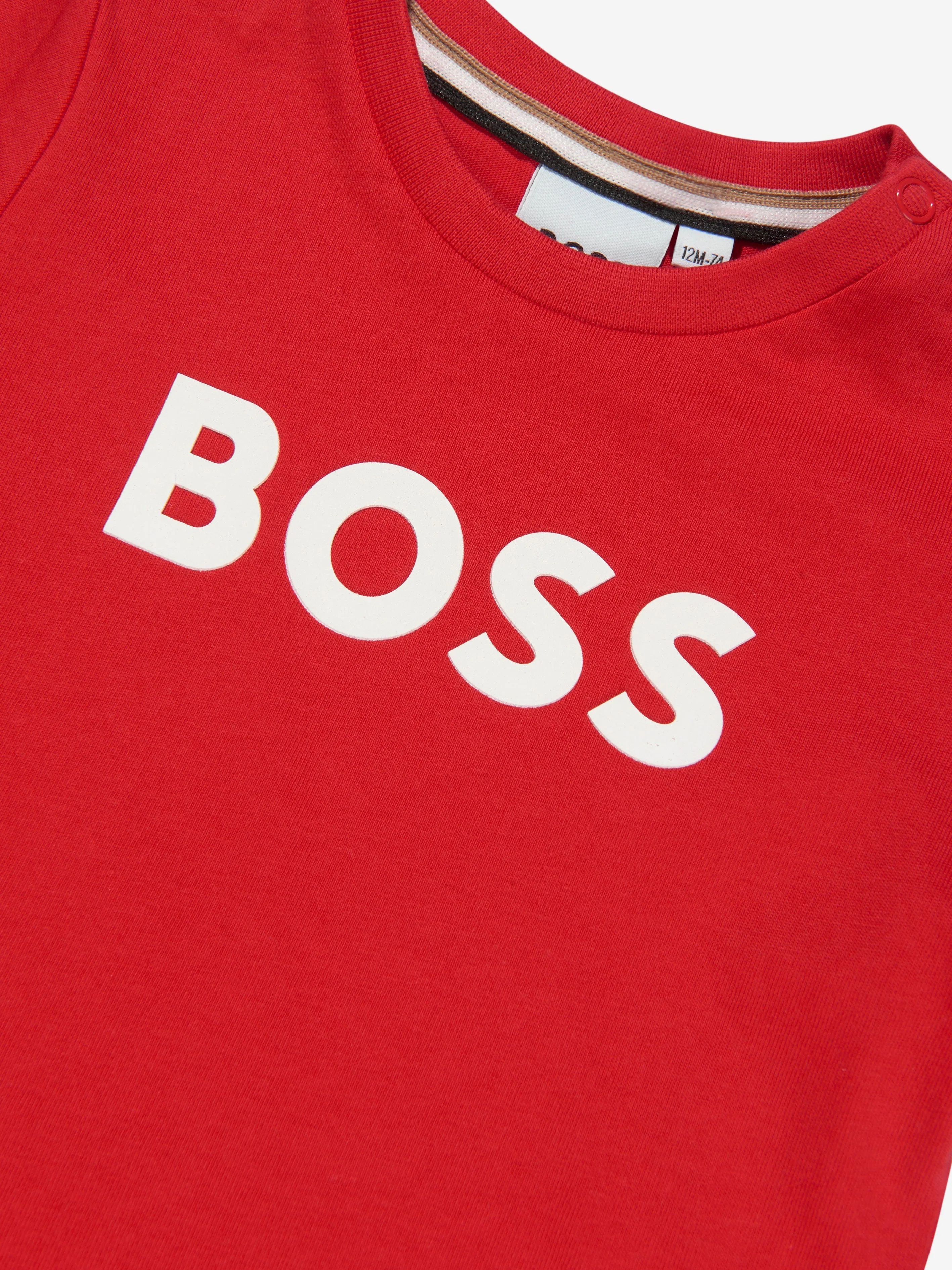 BOSS Baby Boys Logo T-Shirt In Red