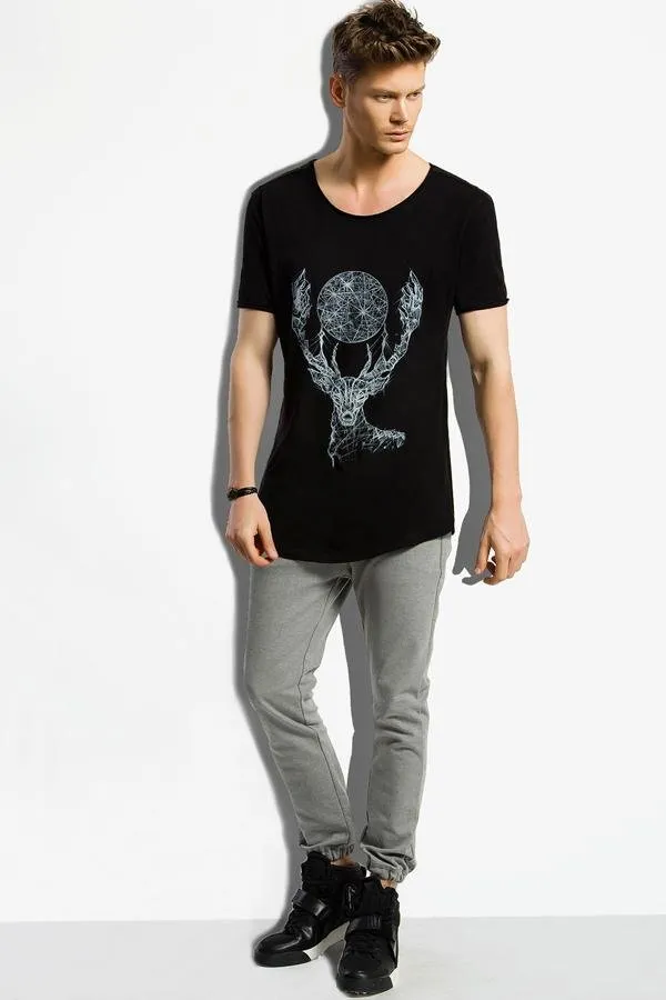 Boss Deer Graphic Print T-Shirt - Dear Deer