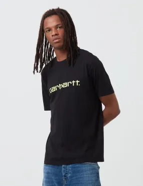 Carhartt-WIP Script T-Shirt - Black/Lime