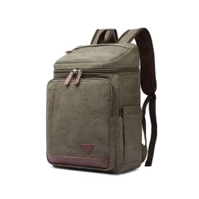 Casual Style Canvas Laptop Backpack 20L