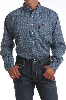 Cinch - FR - Blue Geometric Button Up Shirt