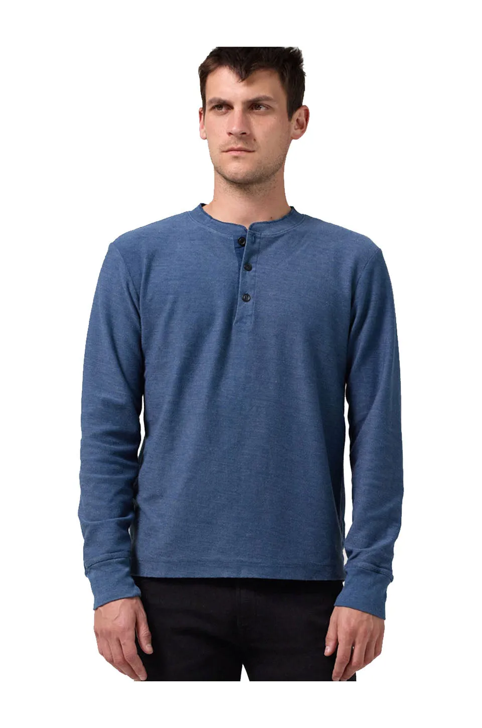 Citizens Of Humanity Classic Henley Long Sleeve In Basin