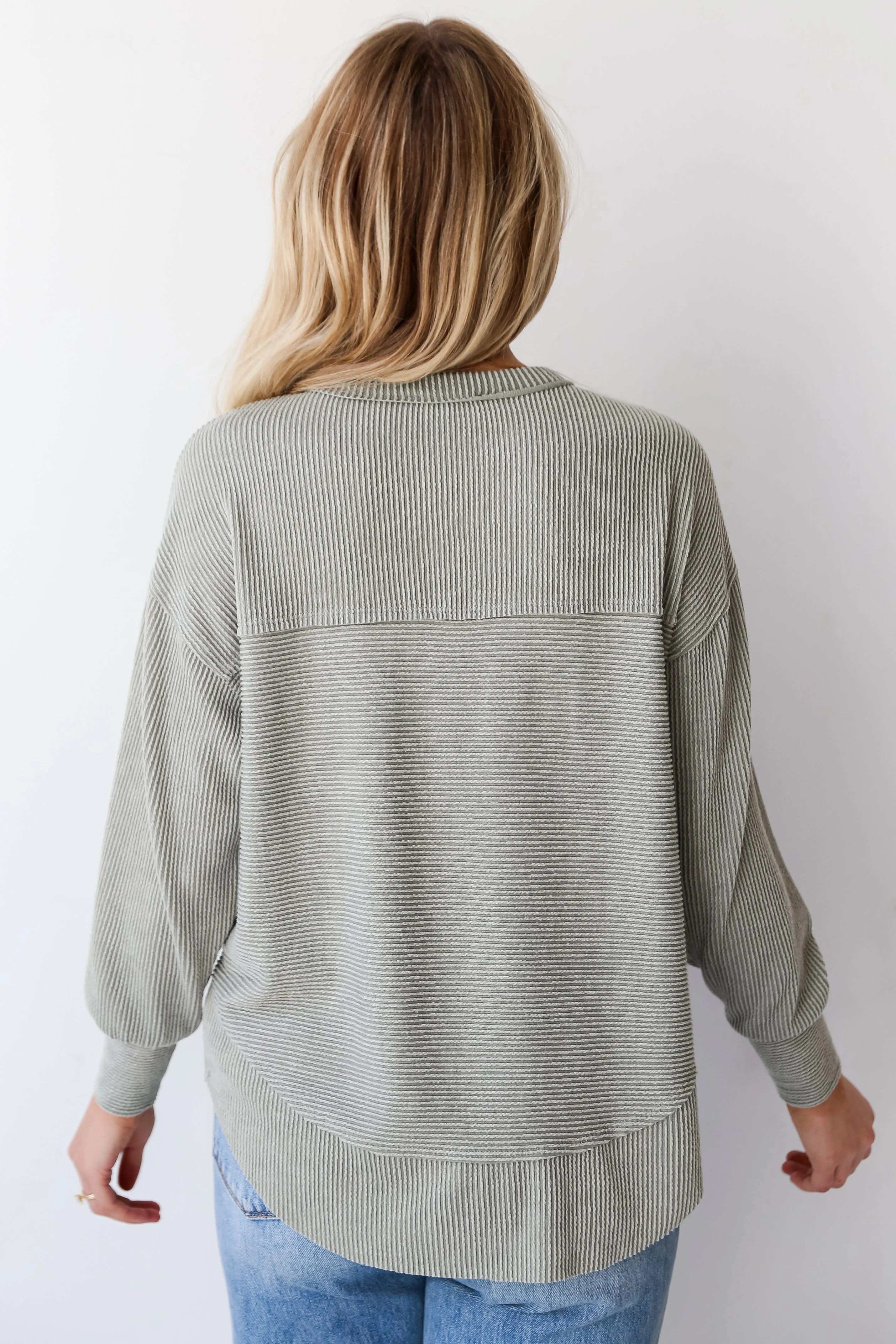 FINAL SALE - Easily Loved Corded Henley Top