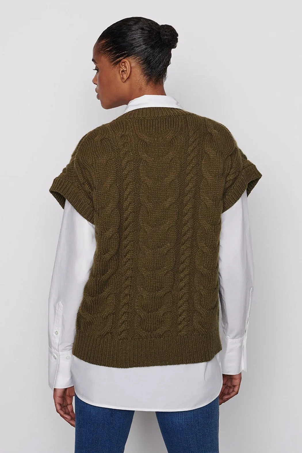 Frame - Cable V Neck Sweater