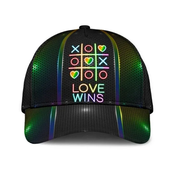 Gay Pride Baseball 3D Cap, LGBT Neon Hexagon Printing Classic Cap Hat, Lesbian Pride Accessories