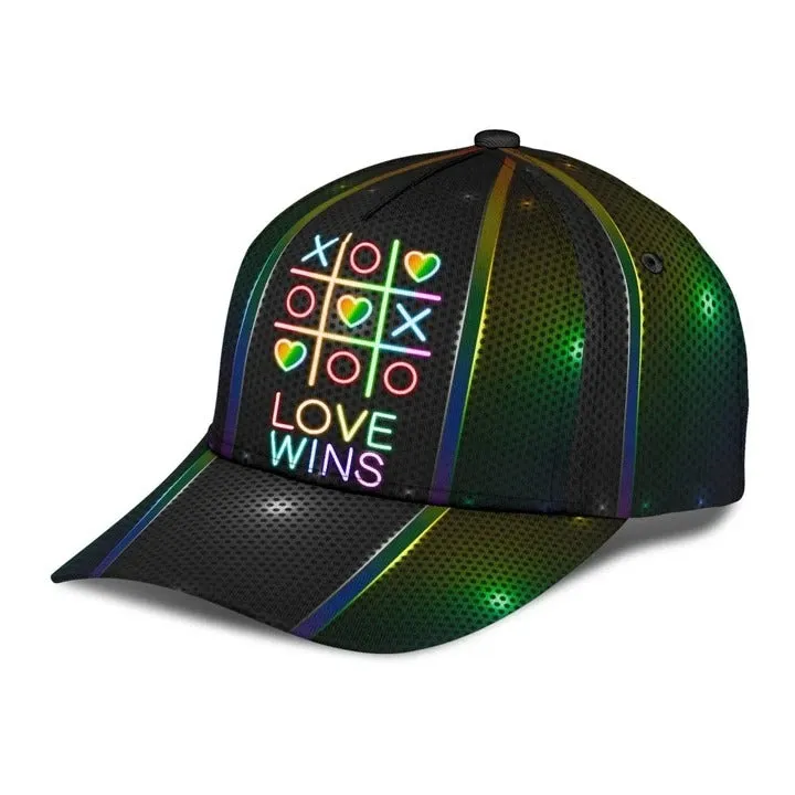 Gay Pride Baseball 3D Cap, LGBT Neon Hexagon Printing Classic Cap Hat, Lesbian Pride Accessories