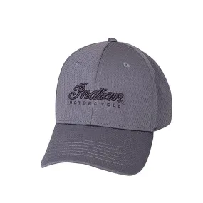 Indian Motorcycle  Polaris Performance Hat Baseball Cap Flexfit Curved Bill Grey