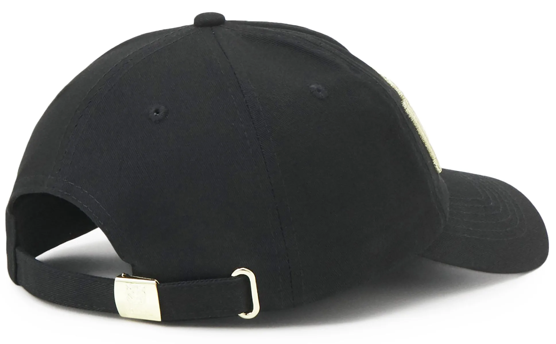 Just Cavalli Baseball Cap In Black Gold For Men