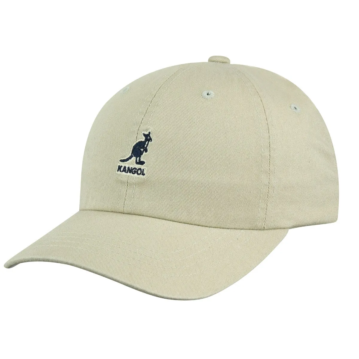 Kangol Washed Baseball Cap Adjustable Leather Backstrap