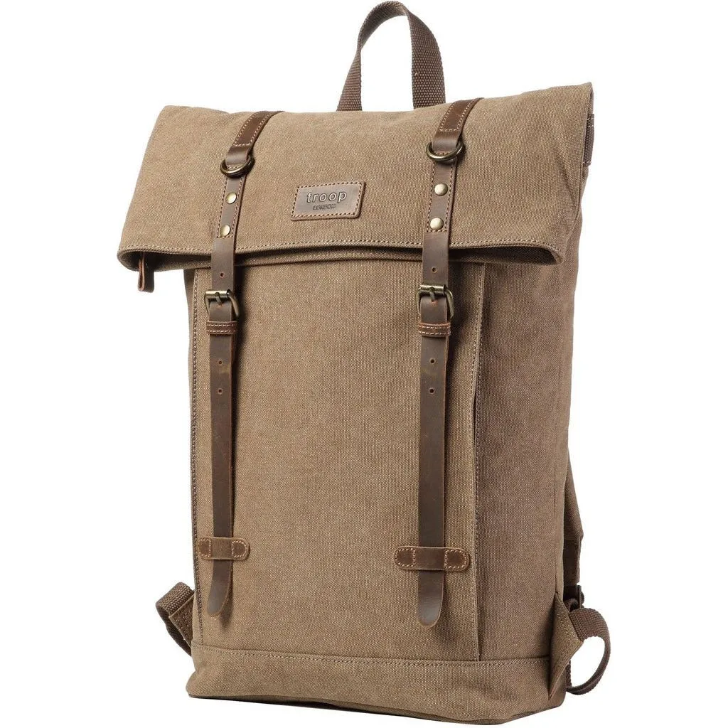 Laptop Backpack - Troop London - Heritage Canvas 15" Smart Casual Daypack