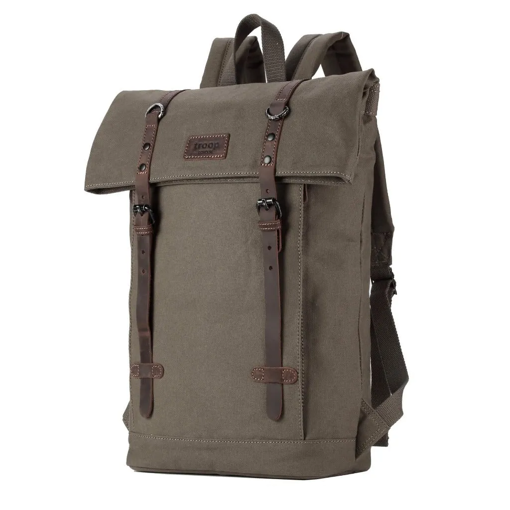 Laptop Backpack - Troop London - Heritage Canvas 15" Smart Casual Daypack