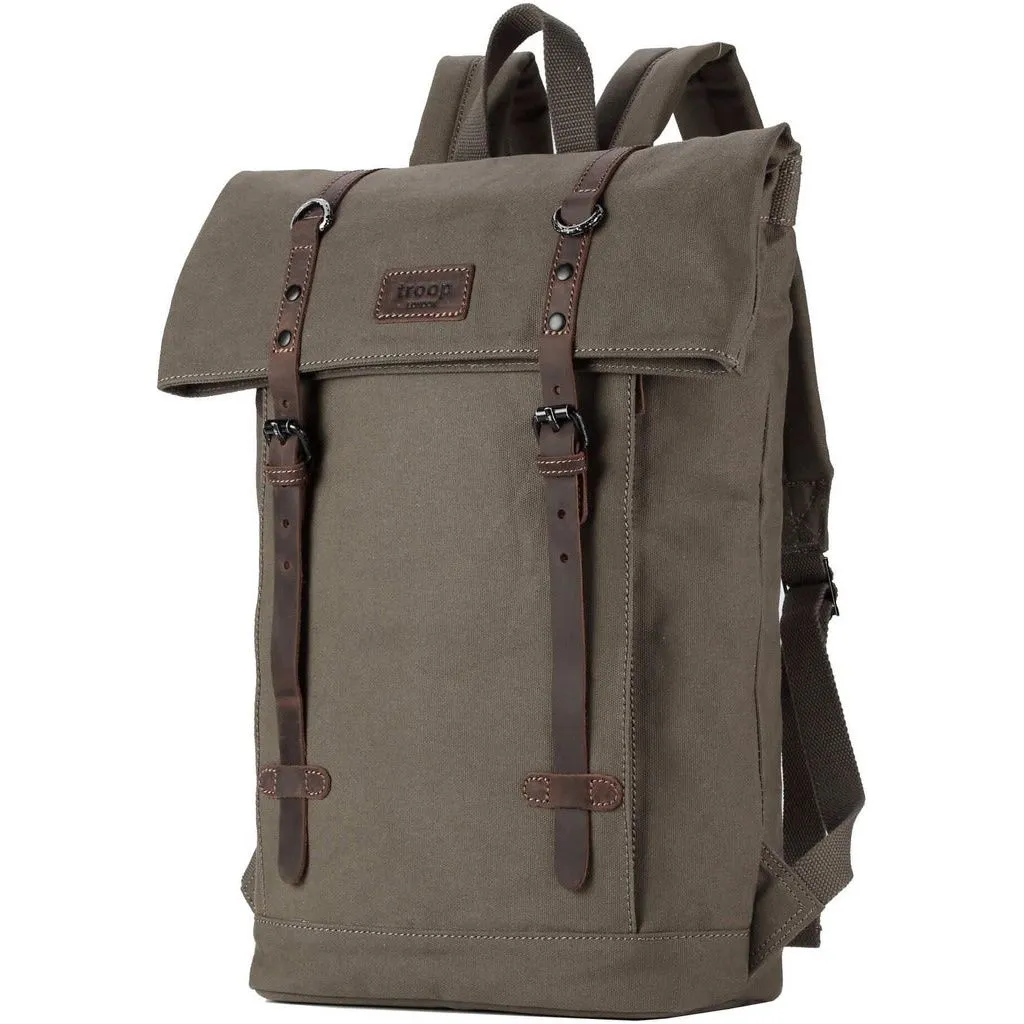 Laptop Backpack - Troop London - Heritage Canvas 15" Smart Casual Daypack