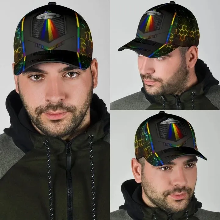 LGBT Cap, Beautiful Lgbt Rainbow Heart Polygon 3D Printing Baseball Cap Hat, Pride Accessories