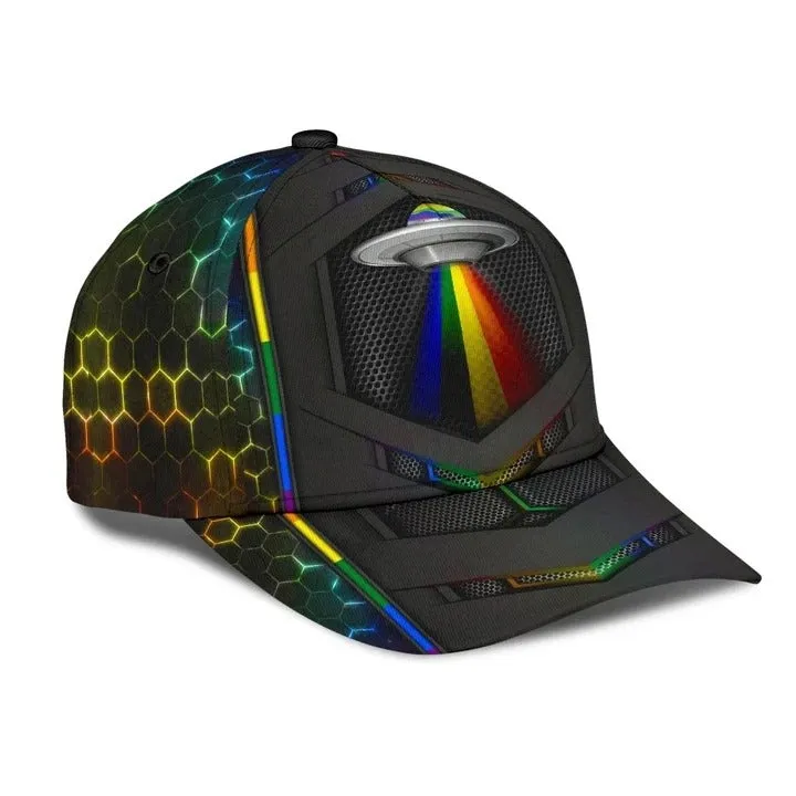 LGBT Cap, Beautiful Lgbt Rainbow Heart Polygon 3D Printing Baseball Cap Hat, Pride Accessories