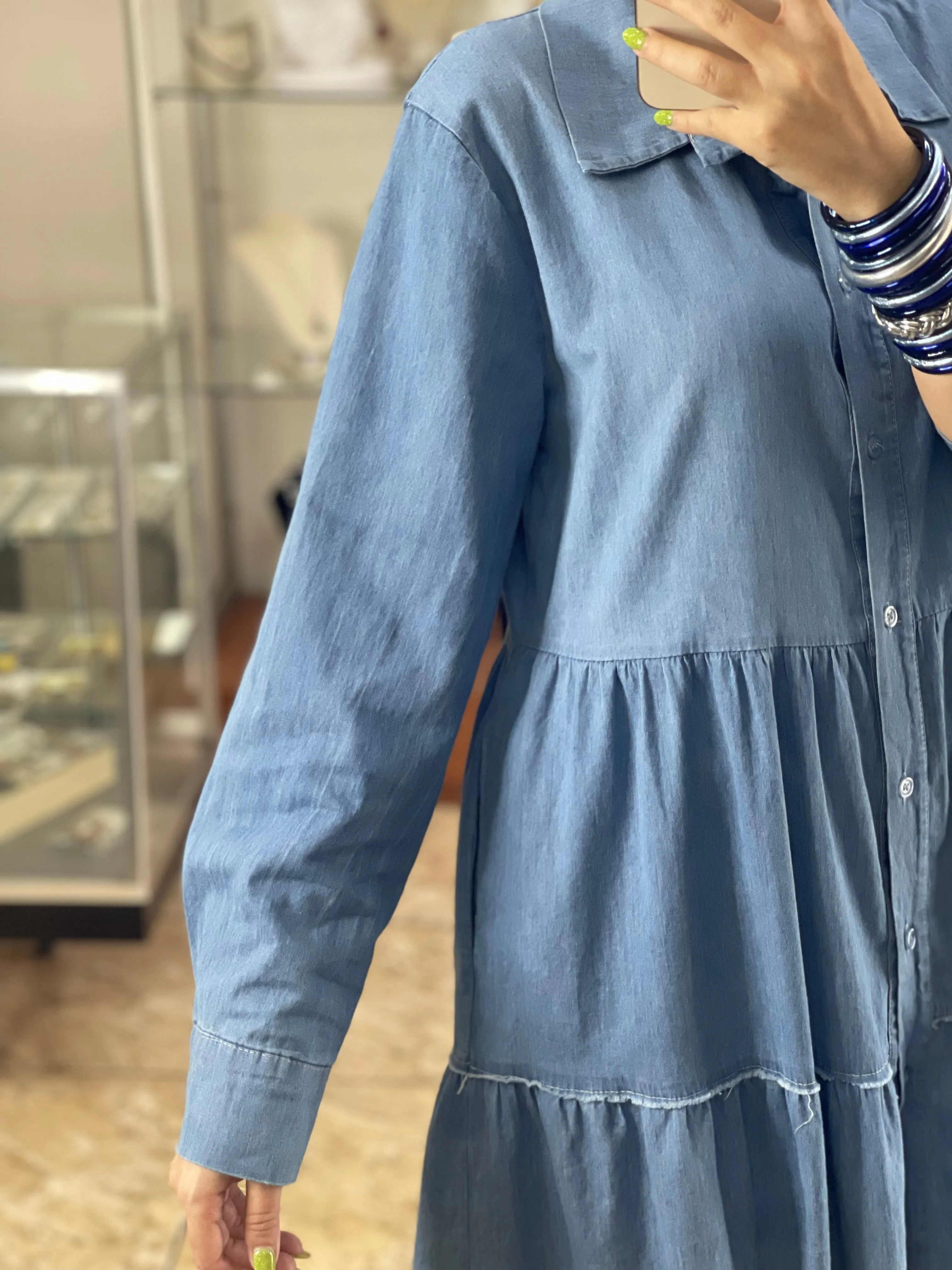 Long Sleeve Denim Dress