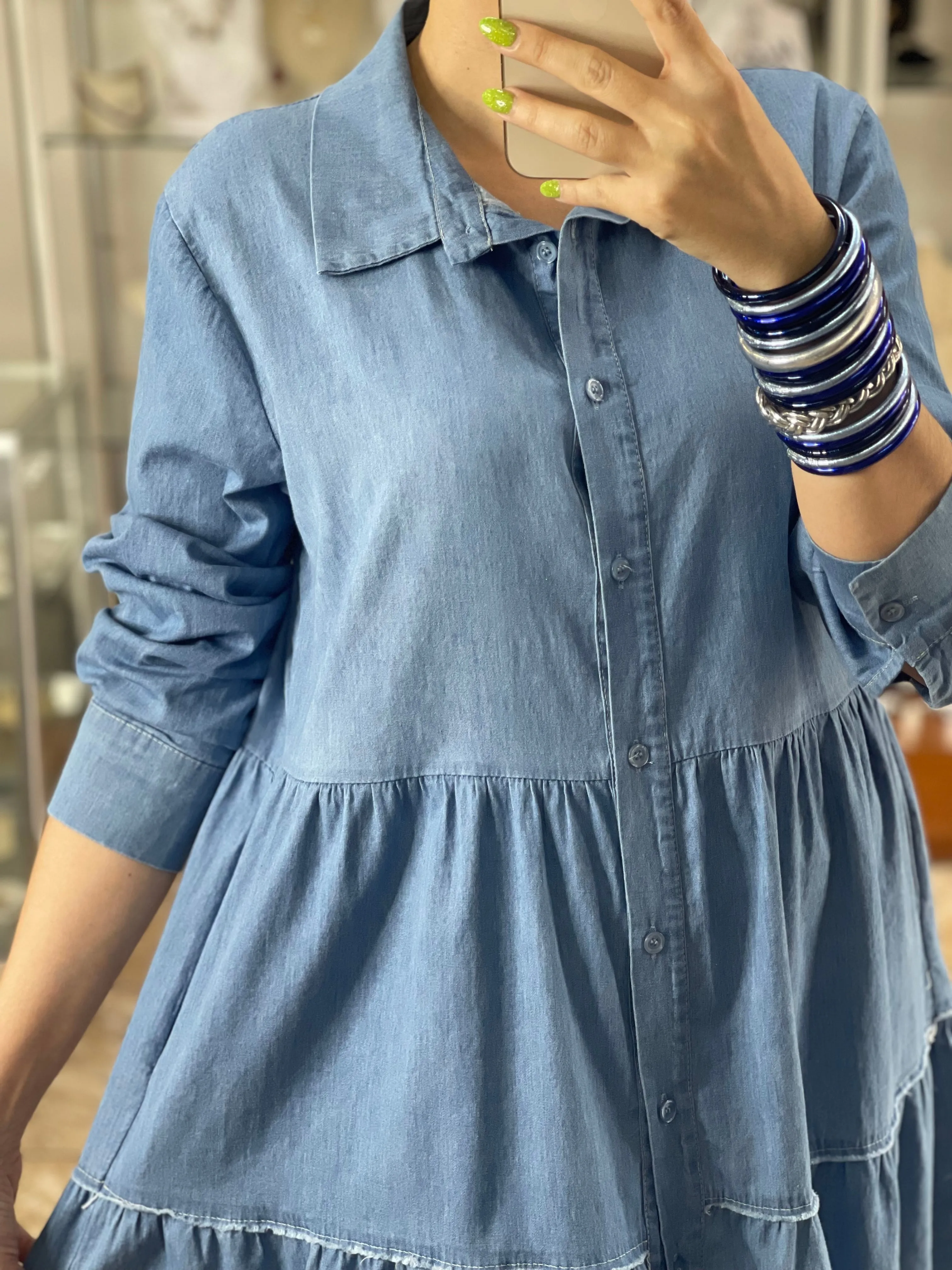 Long Sleeve Denim Dress