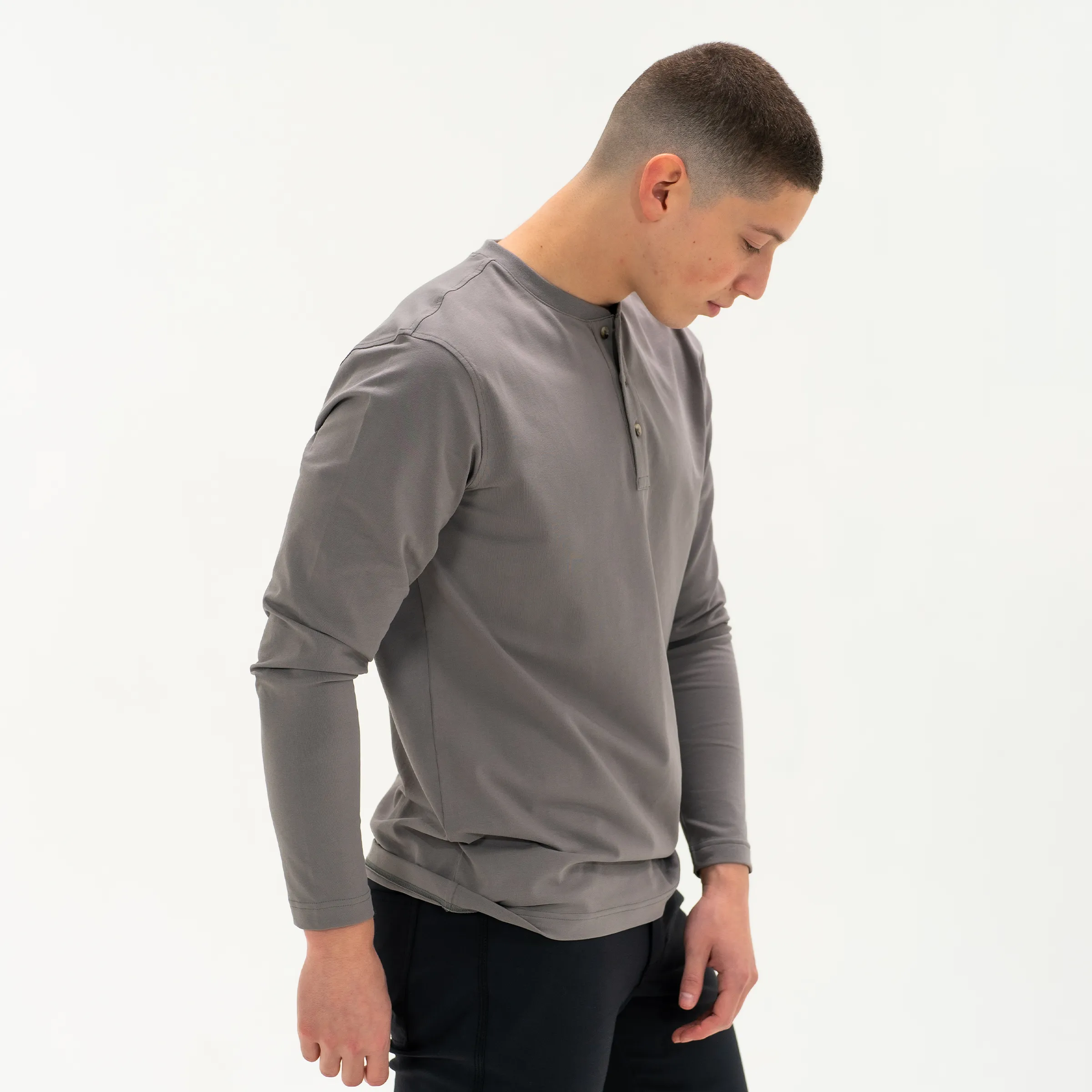 Long Sleeve Stretch Henley