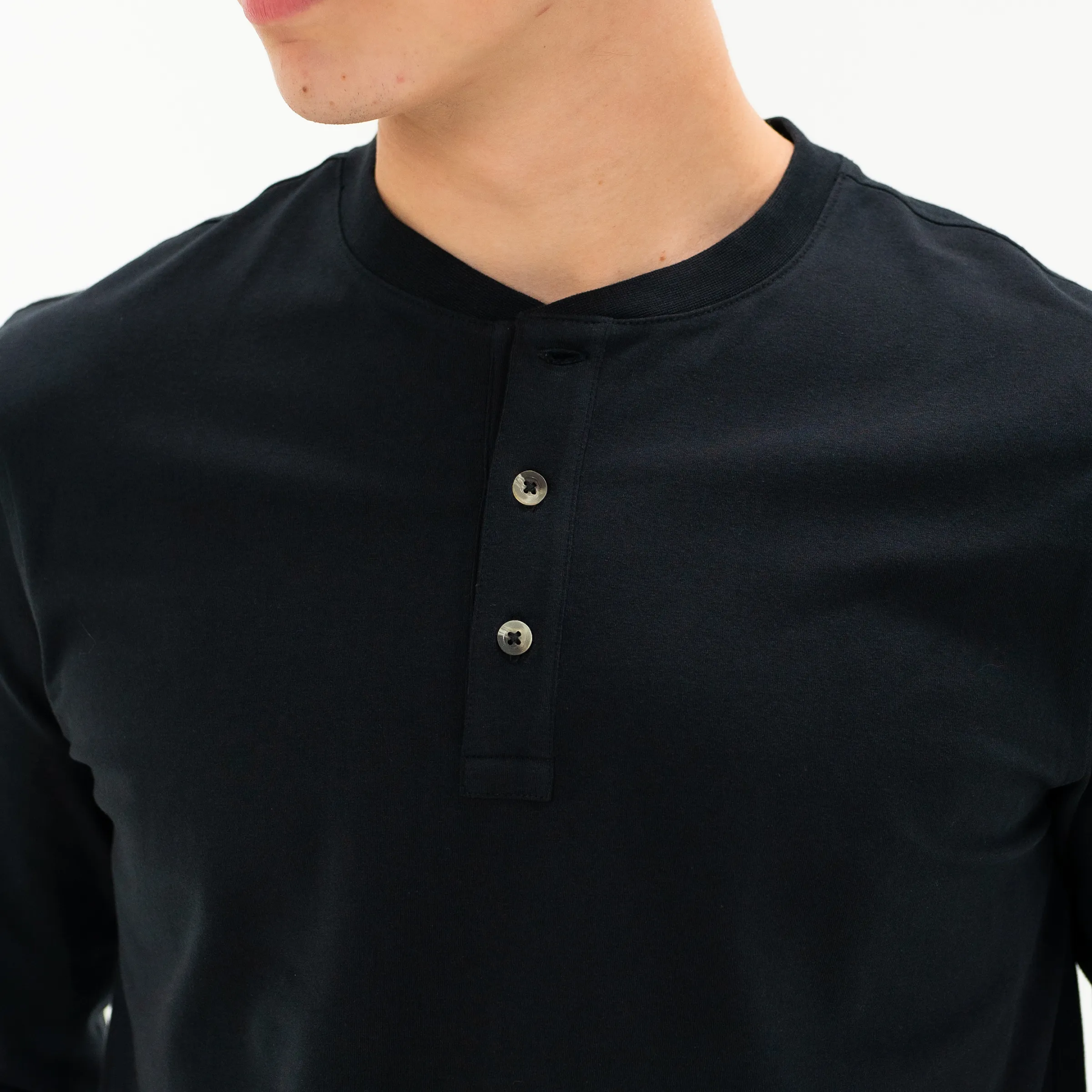 Long Sleeve Stretch Henley