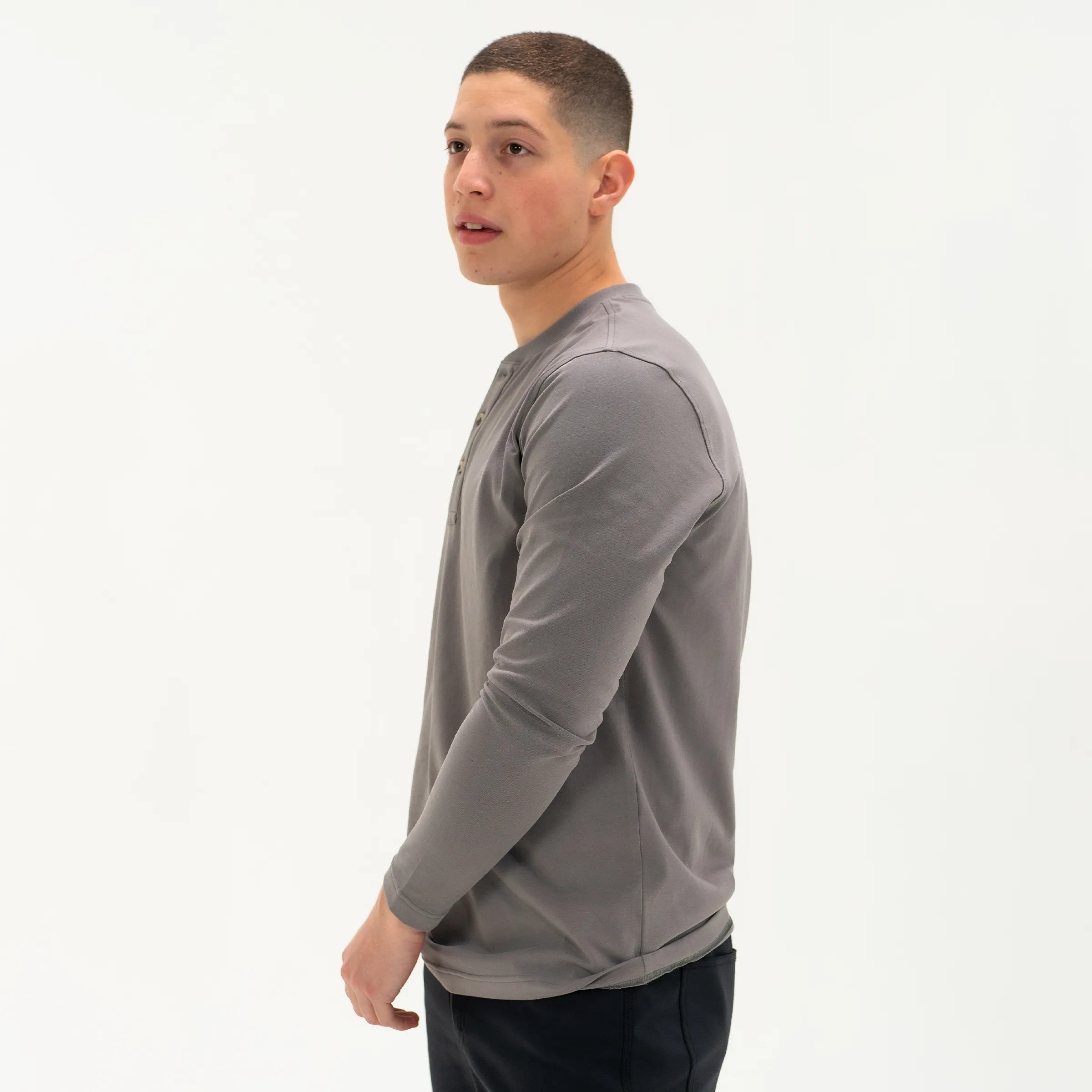 Long Sleeve Stretch Henley