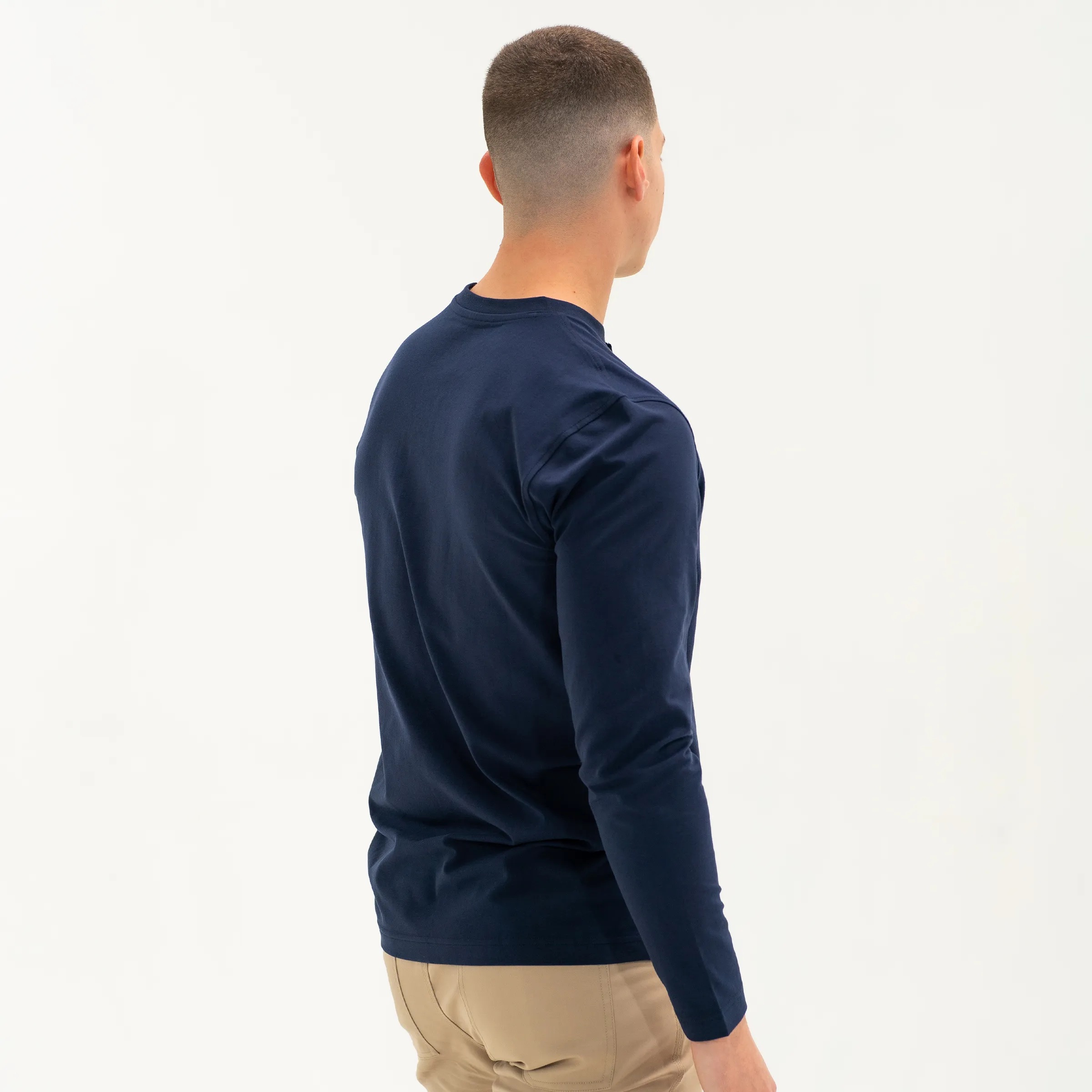 Long Sleeve Stretch Henley