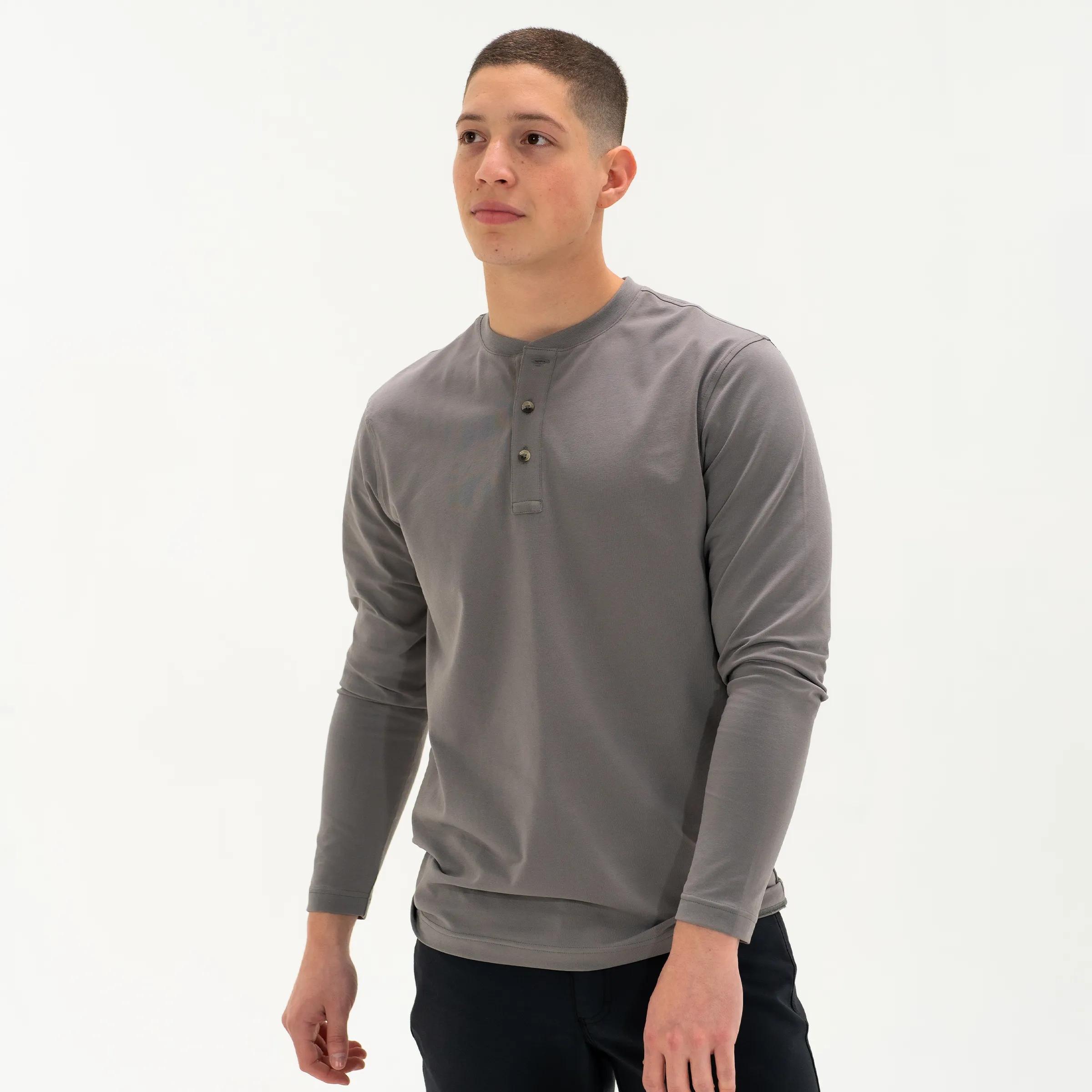 Long Sleeve Stretch Henley