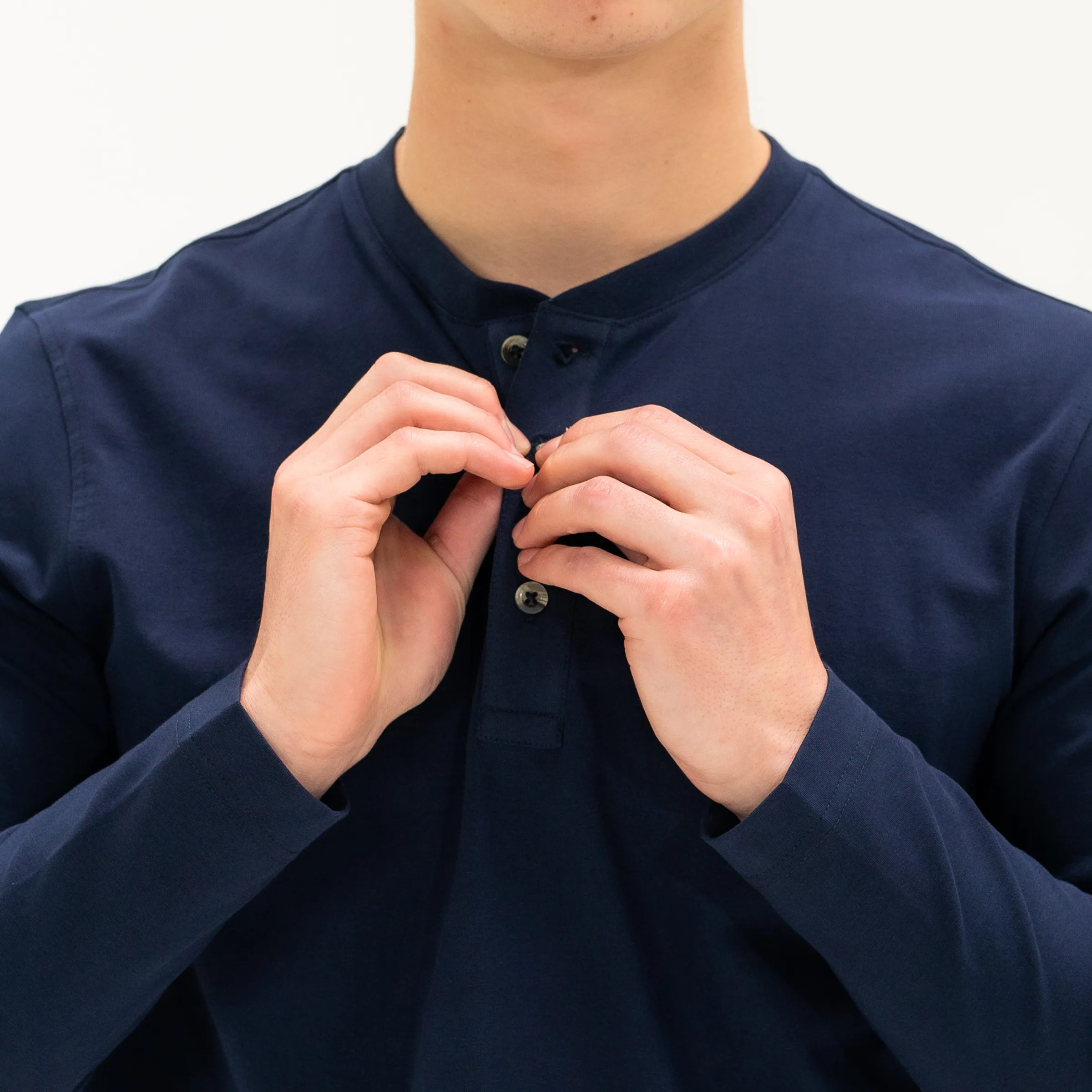 Long Sleeve Stretch Henley