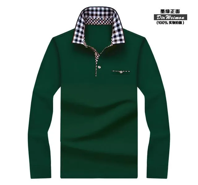 Long Sleeve Striped Polo Shirt