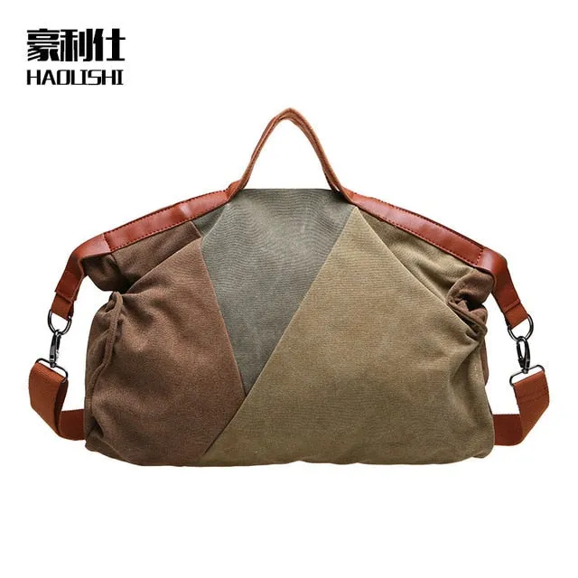 Man Canvas Tote BagHandbag Messenger Bags Vintage