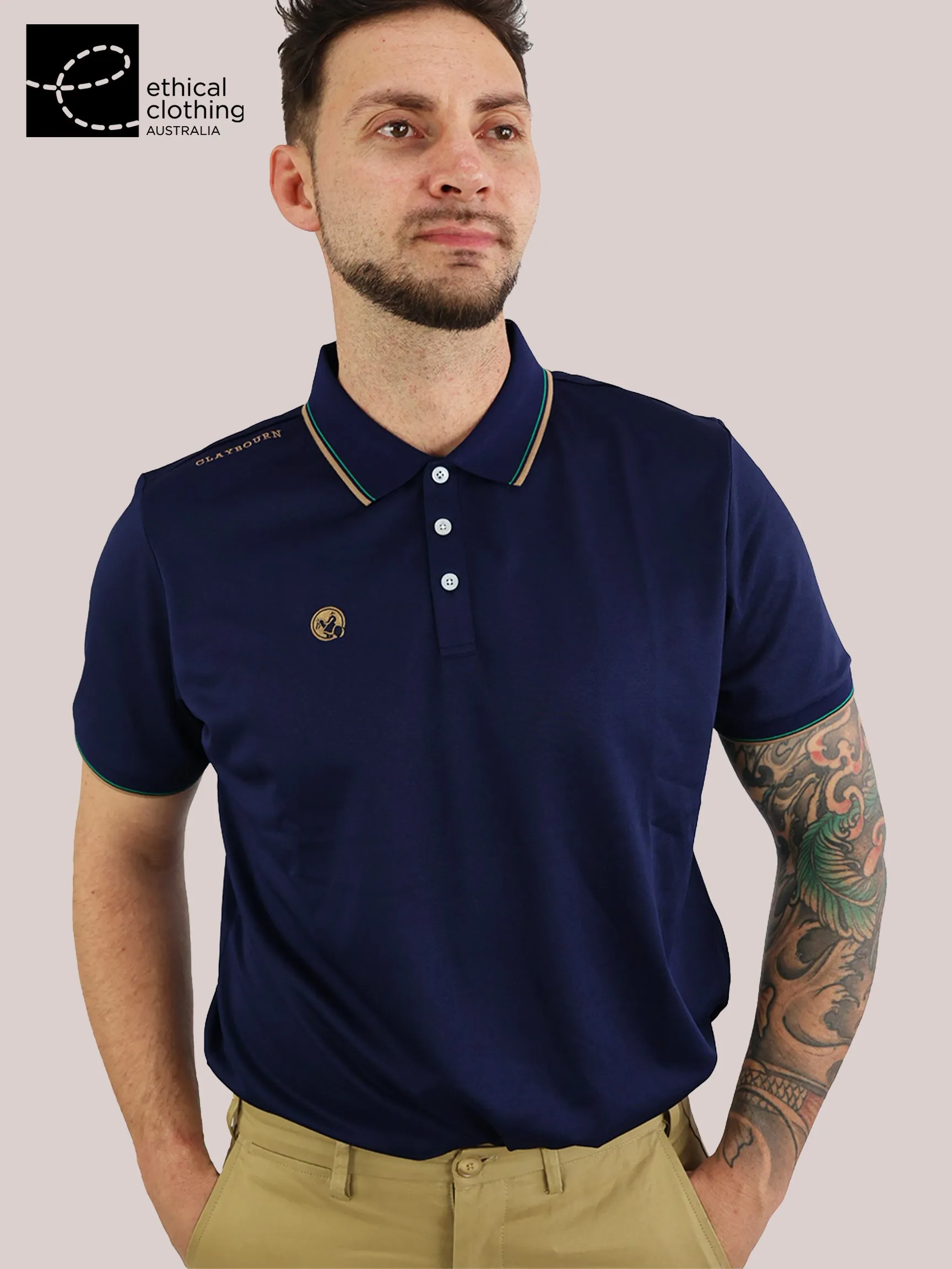 Men's Contrast Polo