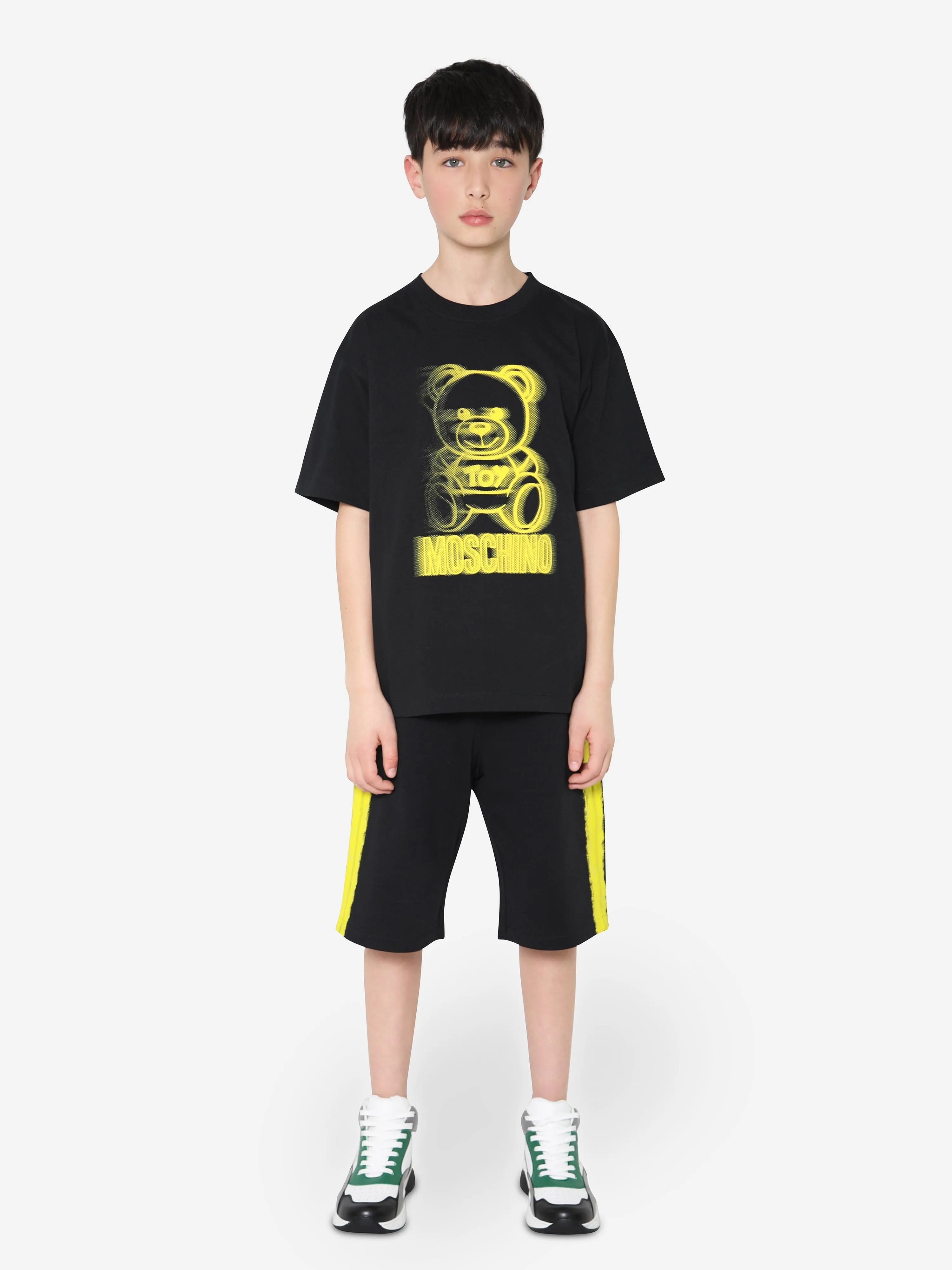 Moschino Boys Teddy Logo Maxi T-Shirt in Black