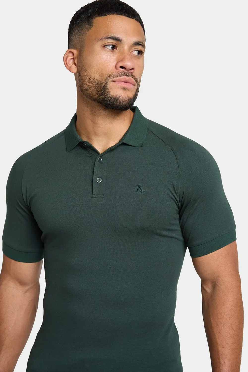 Muscle Fit Polo Shirt in Forest