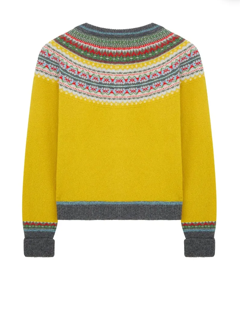 New Eribe Fairisle Alpine Cardigan In Piccalilli