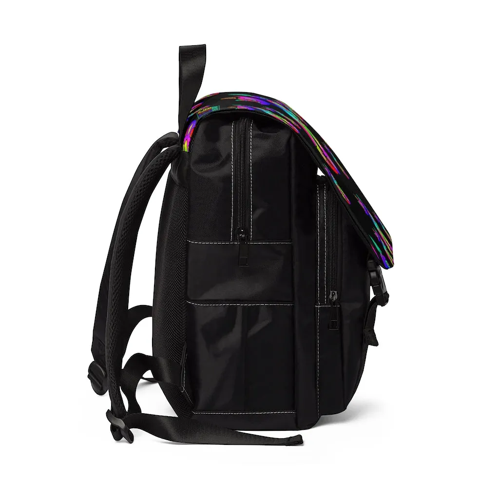 Rainbow Cat Unisex Casual Shoulder Backpack