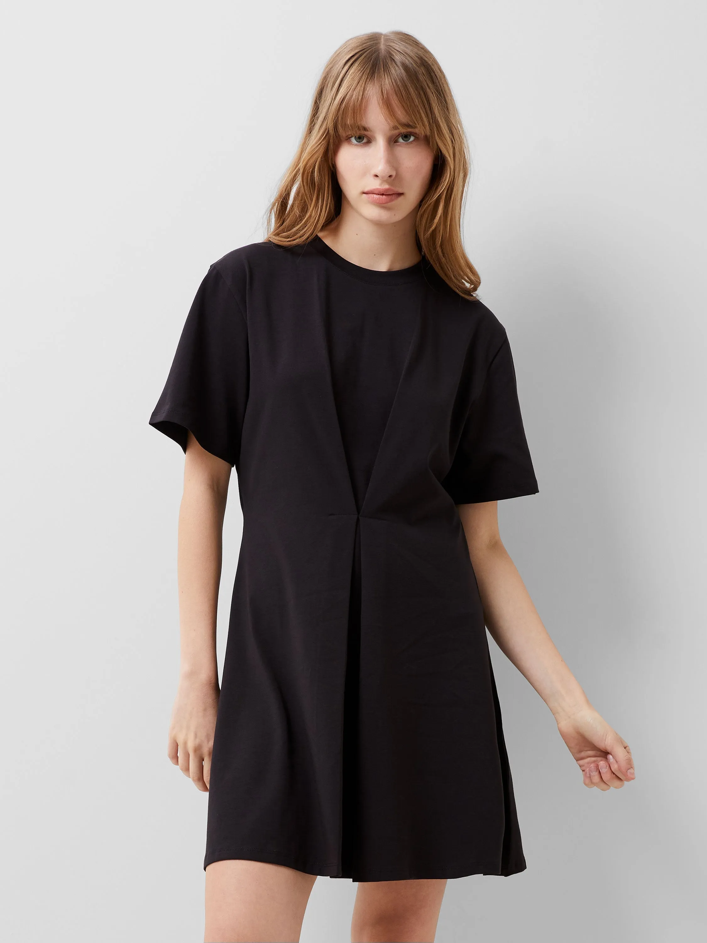 Rallie Cotton Box Pleat T-Shirt Mini Dress