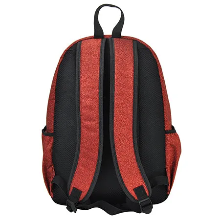 Red NGIL Premium Large Glitter Canvas Backpack