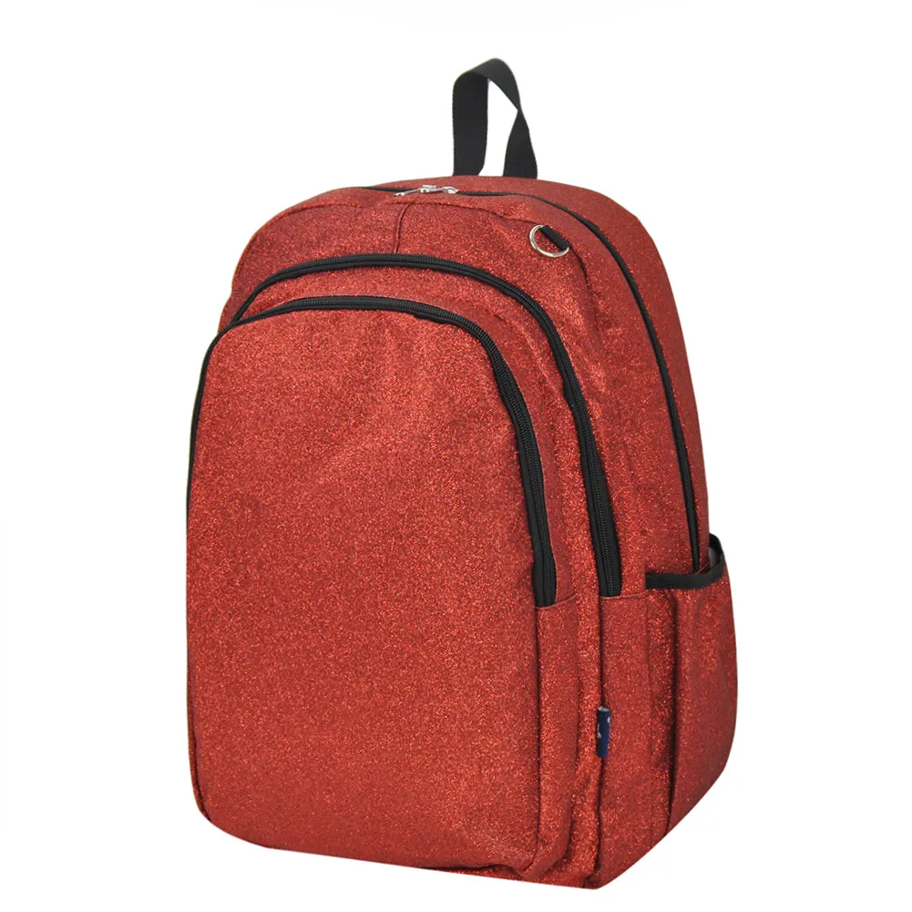 Red NGIL Premium Large Glitter Canvas Backpack