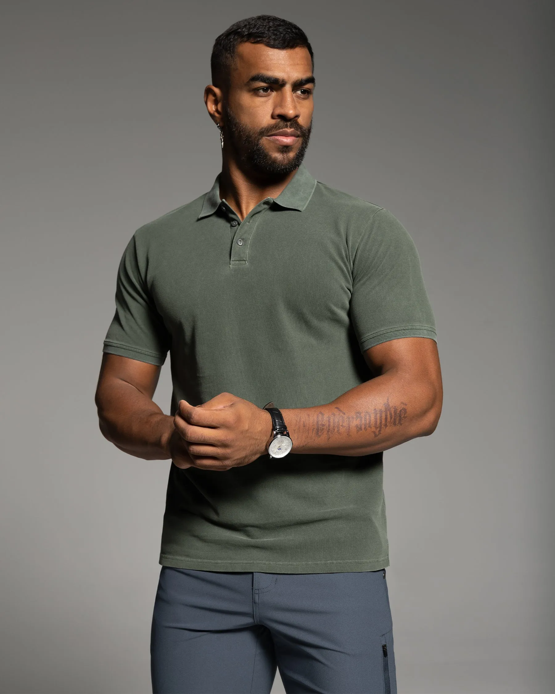 Retro-style Pigment Wash Polo