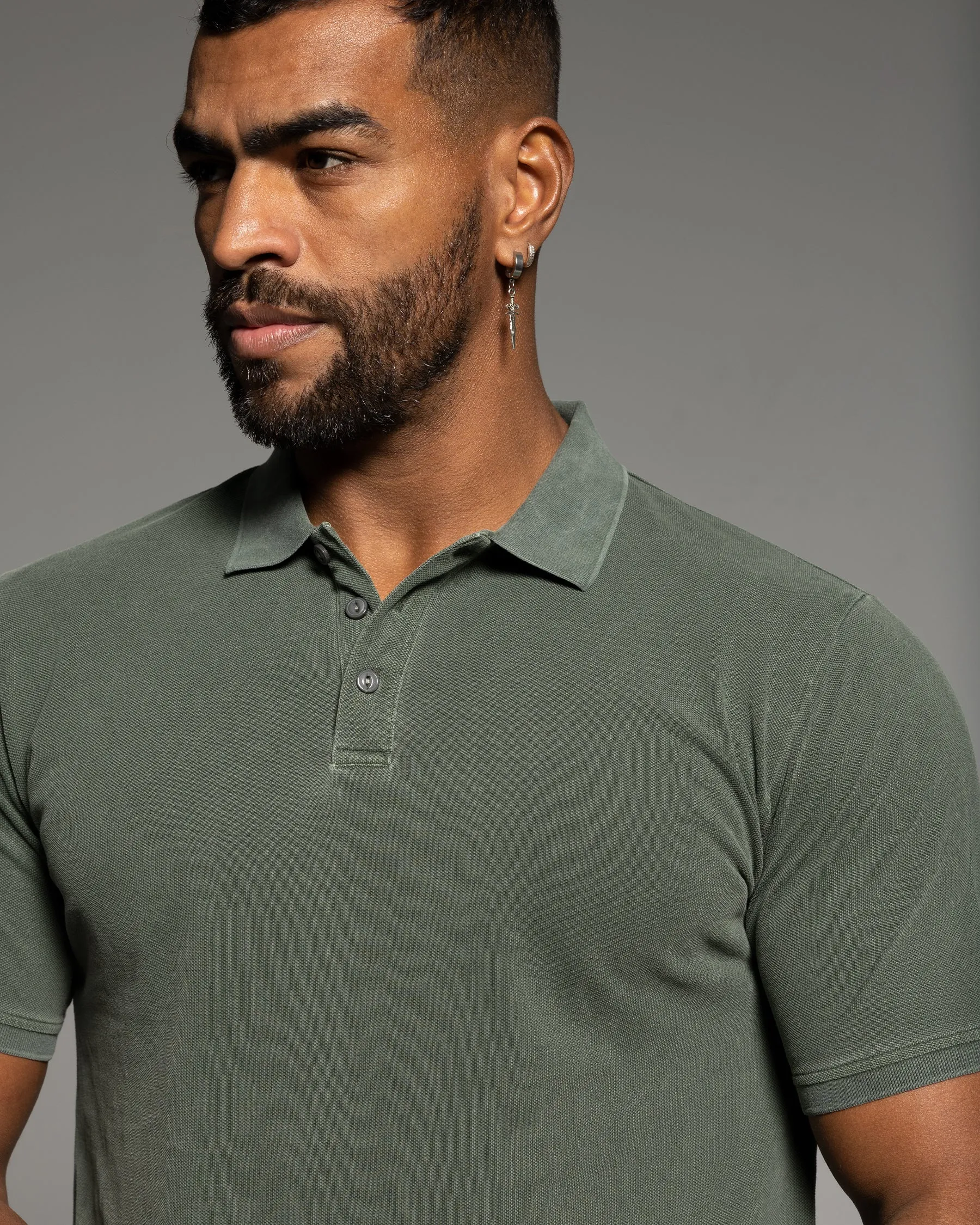 Retro-style Pigment Wash Polo