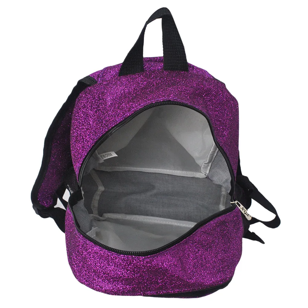 Small Size Purple Glitter NGIL Backpacks For Gymnastics and Cheer Competition