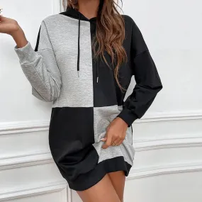 SWEATSHIRT PULLOVER HOODIE DRESS