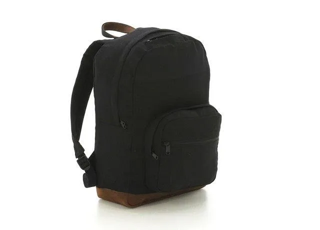 Vintage Canvas Teardrop Backpack With Leather Accents