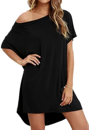 Women Loose T Shirts Home Short Shirt Mini Dresses Tops