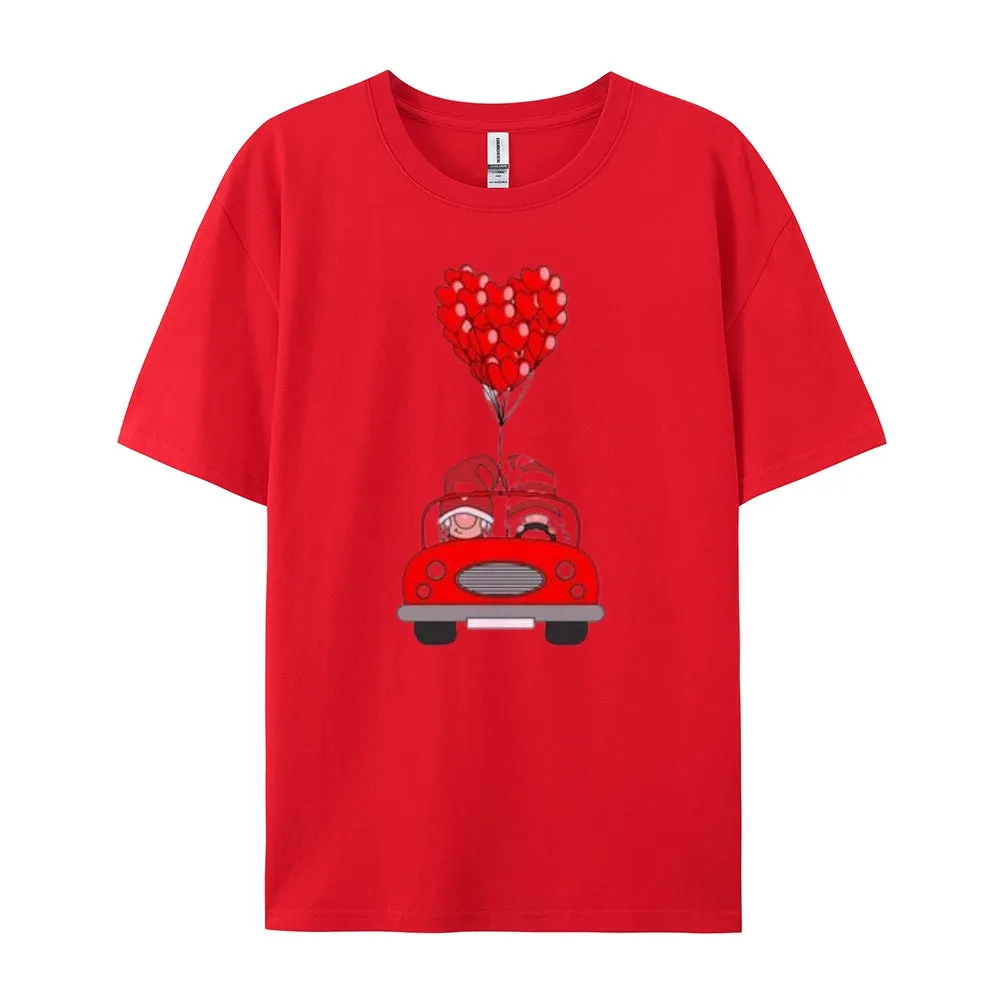 Women Love Red Heart Valentine's Day Print  Graphic T-shirt